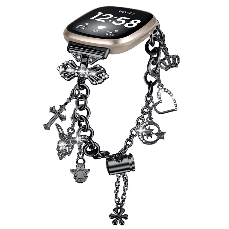 For Fitbit Versa 4 Sense 2 Adjustable Watch Band Decorative Pendant Bracelet DIY Strap For Fitbit Versa 4 Sense 2 Adjustable Watch Band Decorative Pendant Bracelet DIY Strap